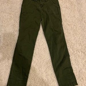 Olive green straight leg pants